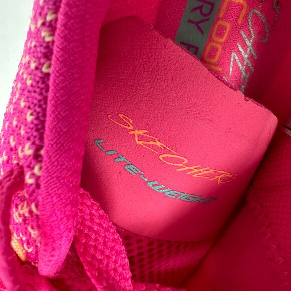 Skechers Size 9 Sneakers Pink Memory Foam Air Cooled Lace Up Running Comfort - Picture 7 of 10